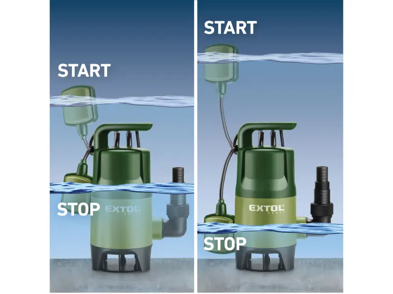 čerpadlo na znečištěnou vodu, 400W, 7500l/h