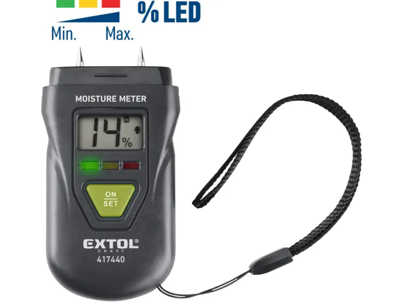 vlhkoměr pro měření vlhkosti dřeva, omítky a podobných materiálů