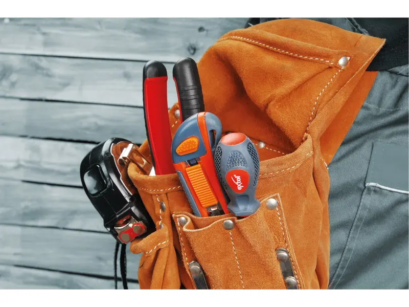 pás na nářadí kožený 421, 3 kapsy