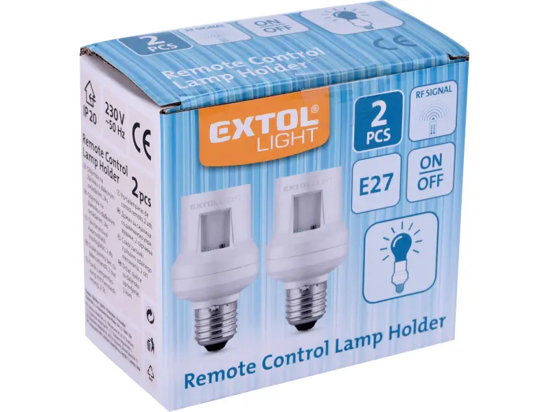 objímka na žárovku dálkově ovládaná, 2ks, rozšiřující sada, max. 60W žárovka, E27, dosah 30m