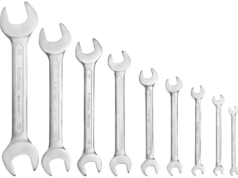 klíče ploché, sada 9ks, 6-32mm