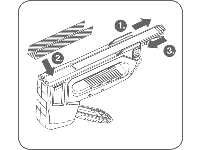 pistole sponkovací 6funkční, 6-14mm včetně 100ks spon