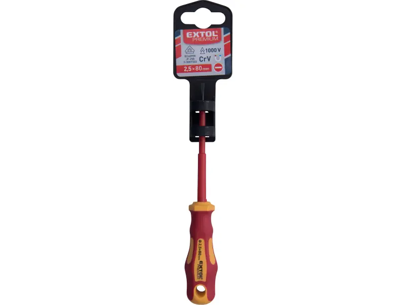 šroubovák elektrikářský, (-)2,5x80mm, VDE, CrV