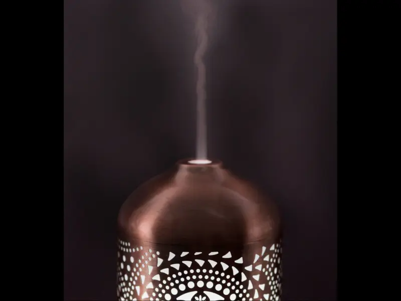 aroma difuzér ORIENT, osvěžovač a zvlhčovač vzduchu, kovový povrch