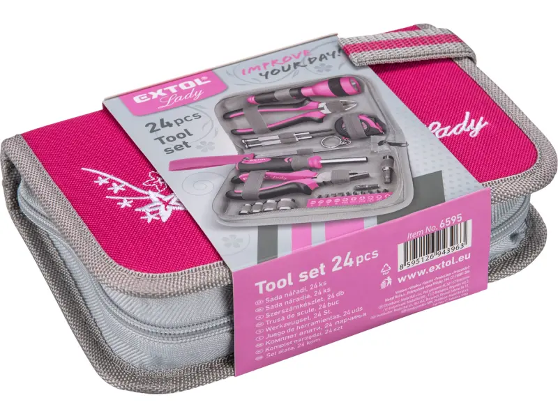sada nářadí 24ks, 1/4