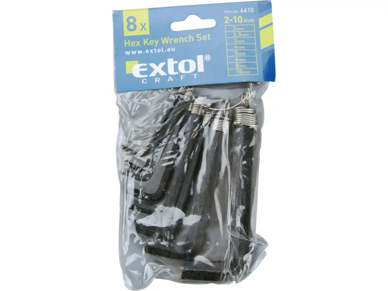 L-klíče IMBUS, sada 8ks, 2-10mm EXTOL CRAFT