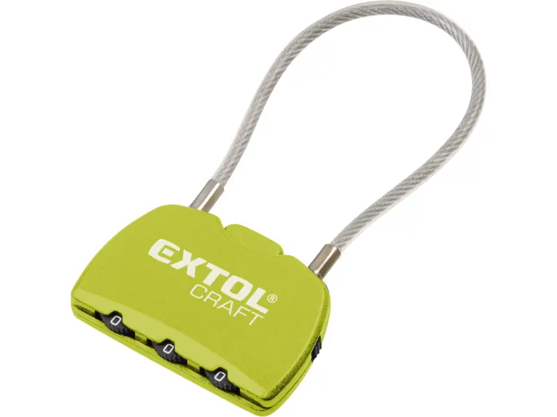 zámek kombinační s trojmíst. kódem, délka lanka 150mm