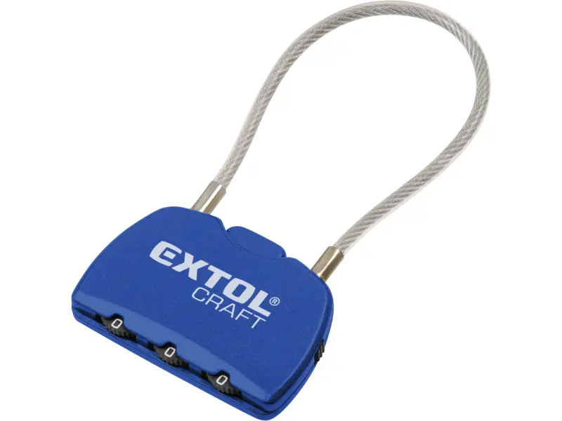 zámek kombinační s trojmíst. kódem, délka lanka 150mm