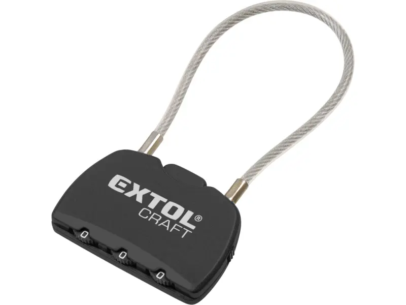 zámek kombinační s trojmíst. kódem, délka lanka 150mm