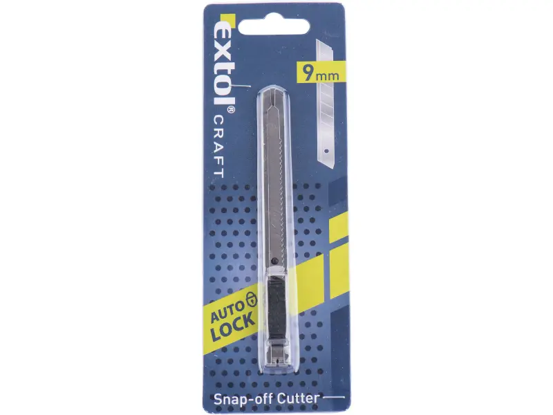 nůž ulamovací celokovový nerez, 9mm, Auto-lock