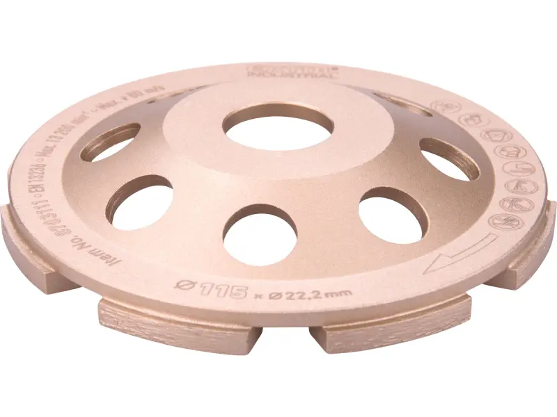 kotouč diamantový brusný jednořadý, O 115x22,2mm EXTOL INDUSTRIAL