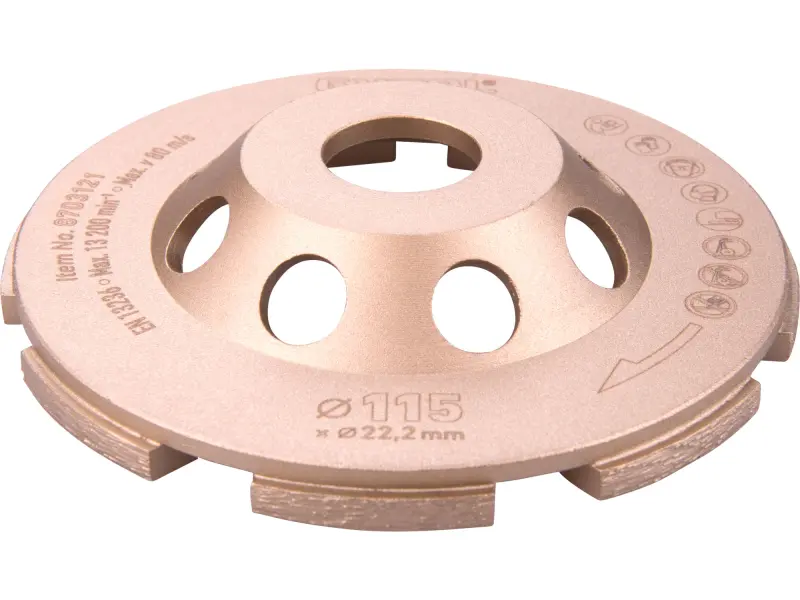 kotouč diamantový brusný dvouřadý, O 115x22,2mm EXTOL INDUSTRIAL