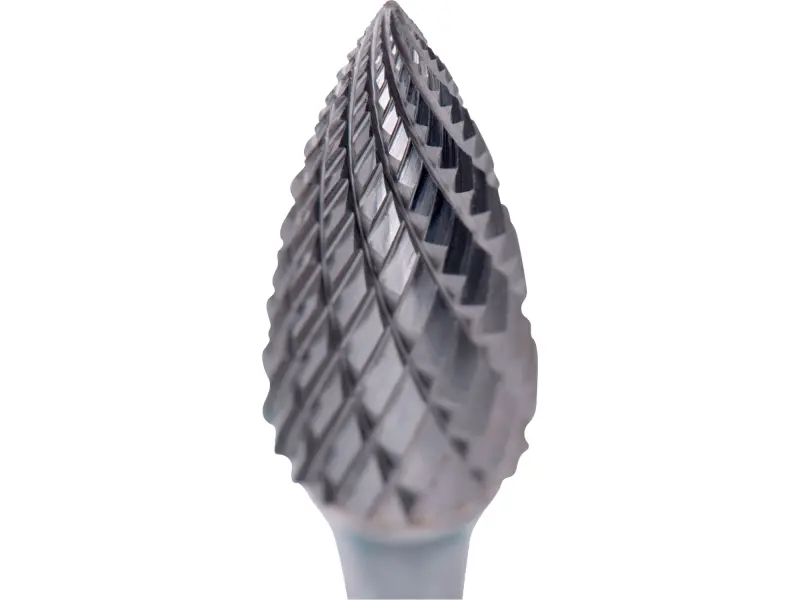 fréza karbidová, ostrý oblouk, pr.12x25mm/stopka 6mm,sek střední (double-cut)