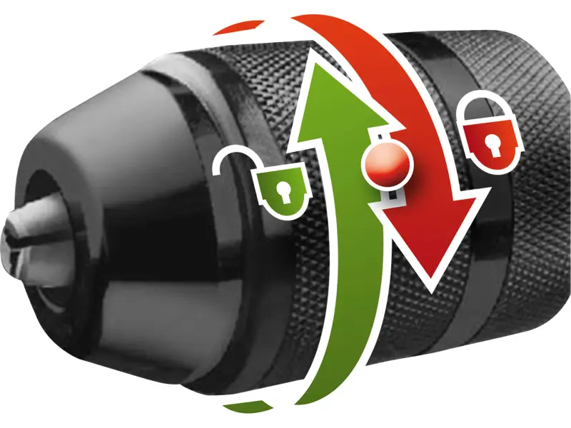 vrtačka s příklepem, Click-lock, 850W EXTOL INDUSTRIAL