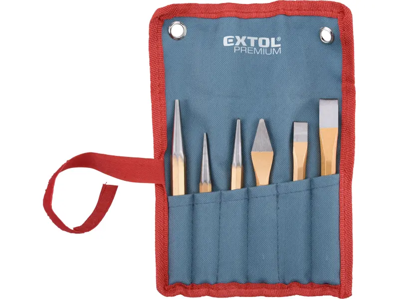 sekáče, průbojníky a důlčík, sada 6ks