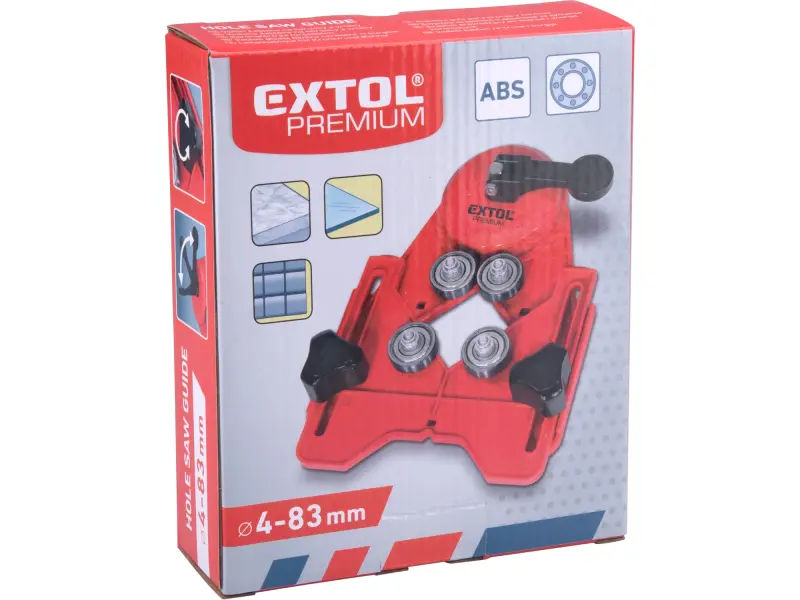 vodící šablona na korunky a vrtáky, prac. rozsah ⌀4-83mm