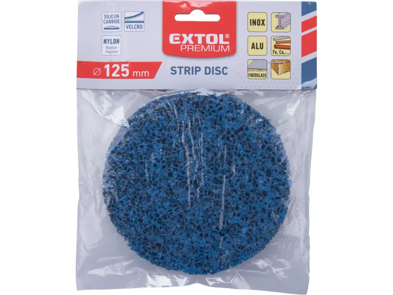 kotouč brusný nylonový, suchý zip, O 125x14mm, nylon/abrazivo SiC