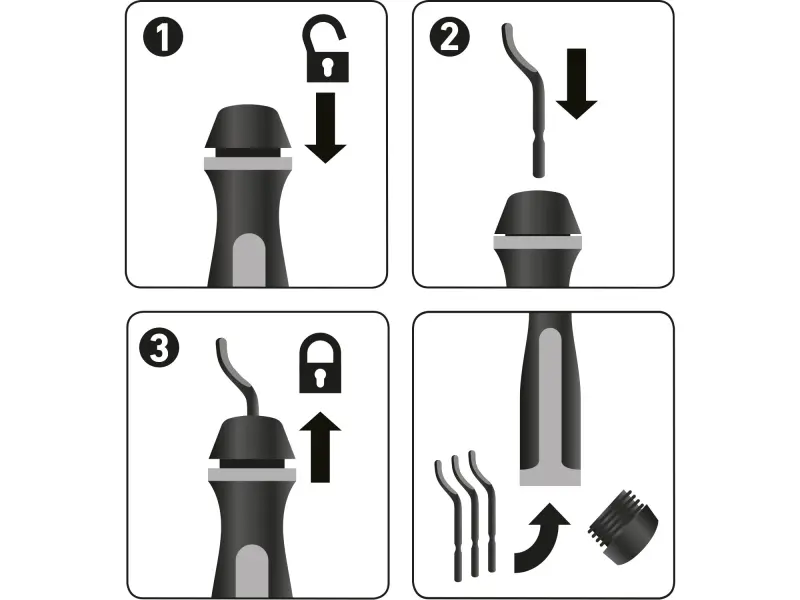 náhradní čepele 10ks k odhrotovači 8803680, dřík 3,2mm +10ks náhradních čepelí, HSS M35 (5% Co)