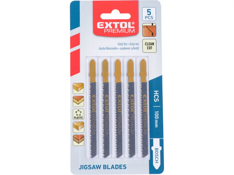 plátky do přímočaré pily 5ks, 75x2,5mm, HCS 8805001