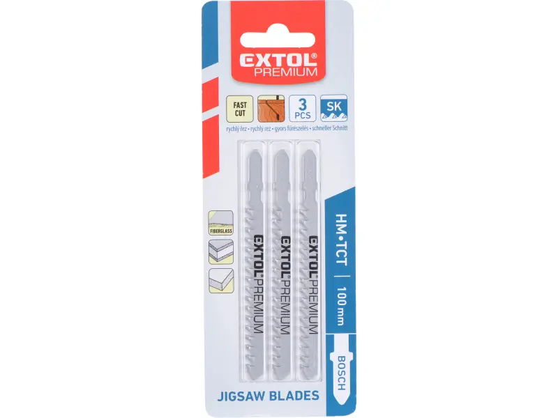 plátky do přímočaré pily s SK zuby 3ks, 100x1,5mm