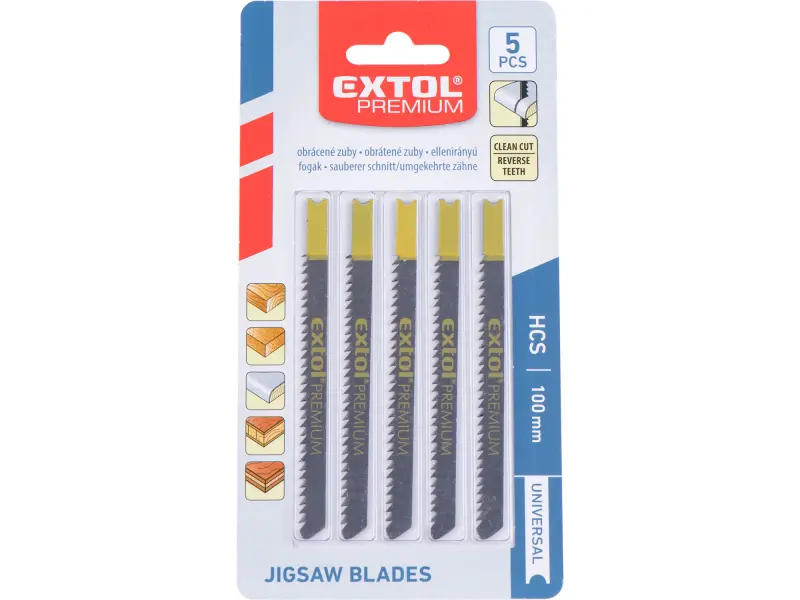 plátky do přímočaré pily 5ks, 75x2,5mm, HCS 8805505