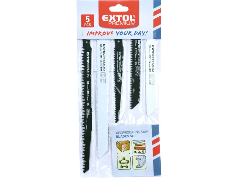 plátky do pily ocasky – mix sada 5ks, HCS, BIM