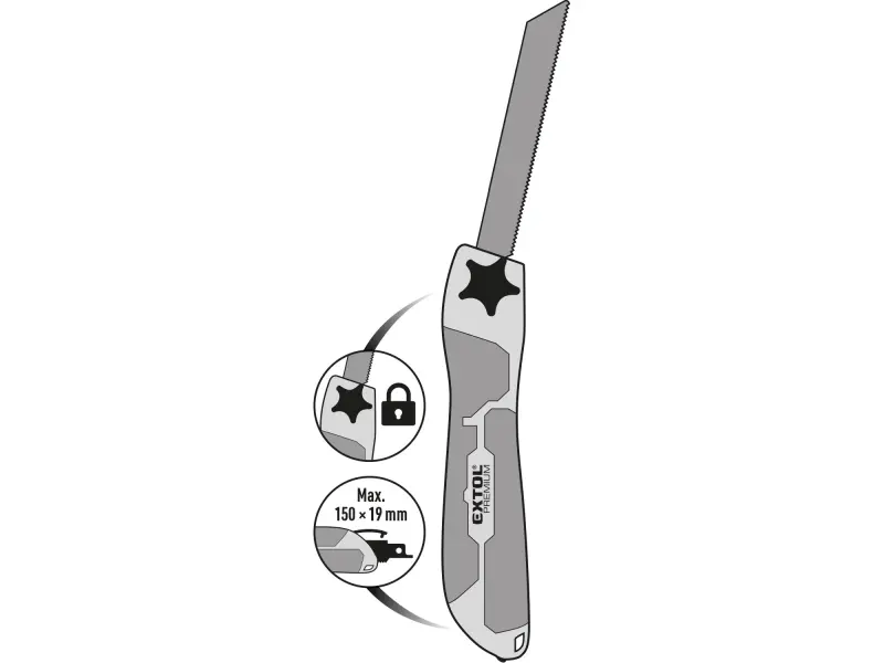 pila na dřevo a kov víceúčelová, se 2ks plátků 150mm