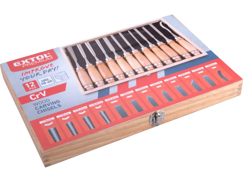 dláta řezbářská, sada 12ks, délka 200mm