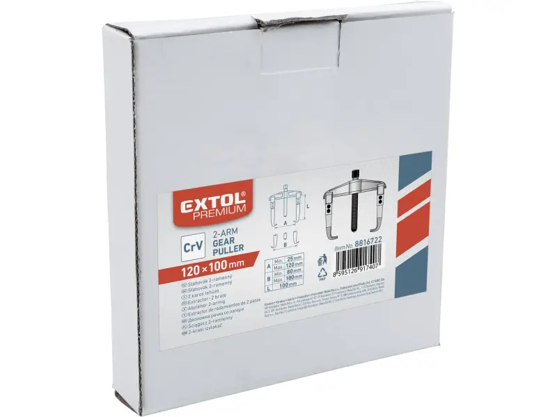 stahovák dvouramenný, kovaný, rozpětí 130, hloubka 100mm