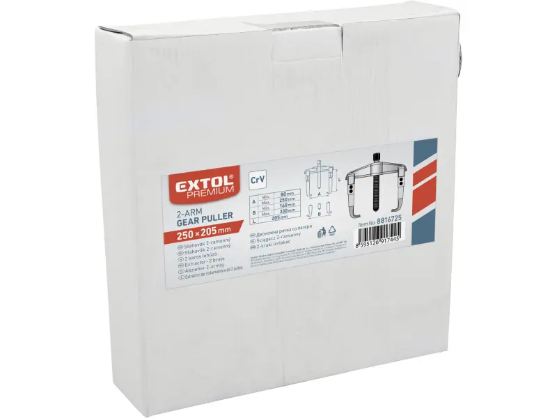 stahovák dvouramenný, kovaný, rozpětí 250, hloubka 205mm