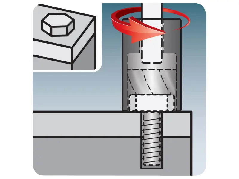 hlavice na uvolňování šroubů a matic, sada 10ks, 3/8
