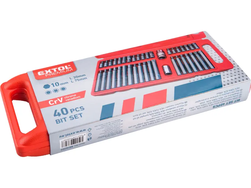 hroty IMBUS-TORX-XZN, sada PROFI 40ks, pro ráčny 3/8