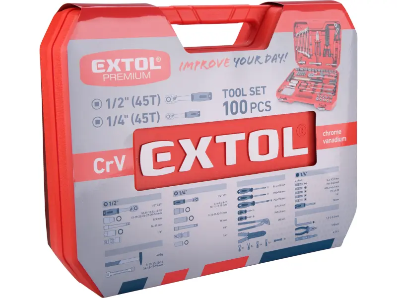 sada nářadí 100ks, 1/4