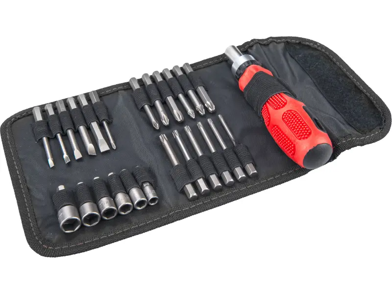 šroubovák ráčnový s hroty, sada 25ks EXTOL PREMIUM