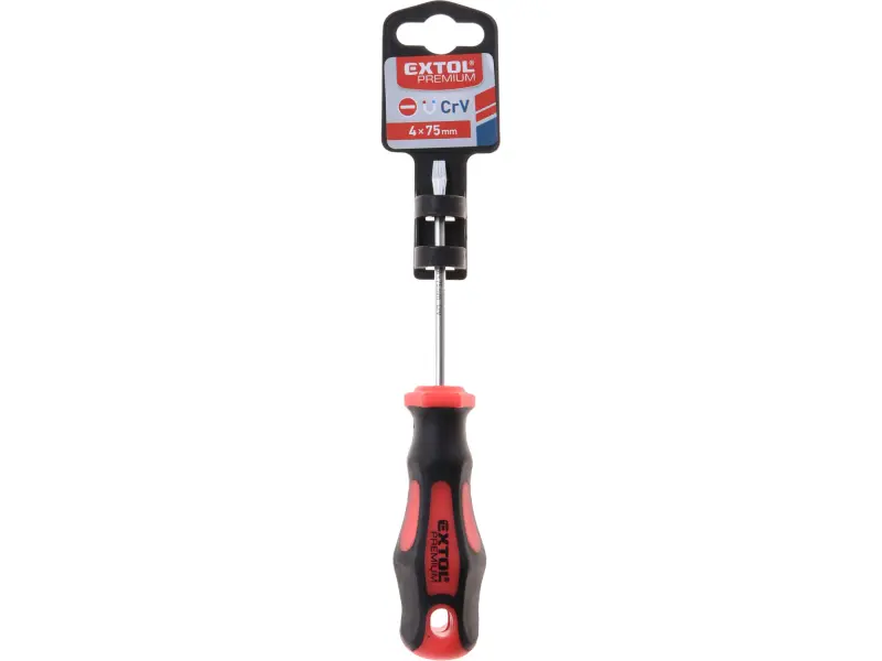 šroubovák plochý, (-) 4x75mm, CrV EXTOL PREMIUM