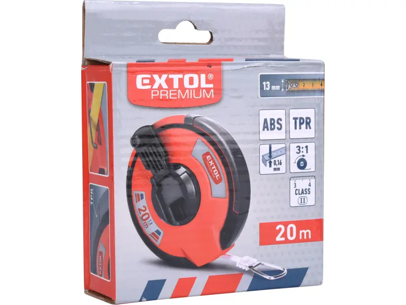 pásmo ocelové, 20m,š. pásku 13mm