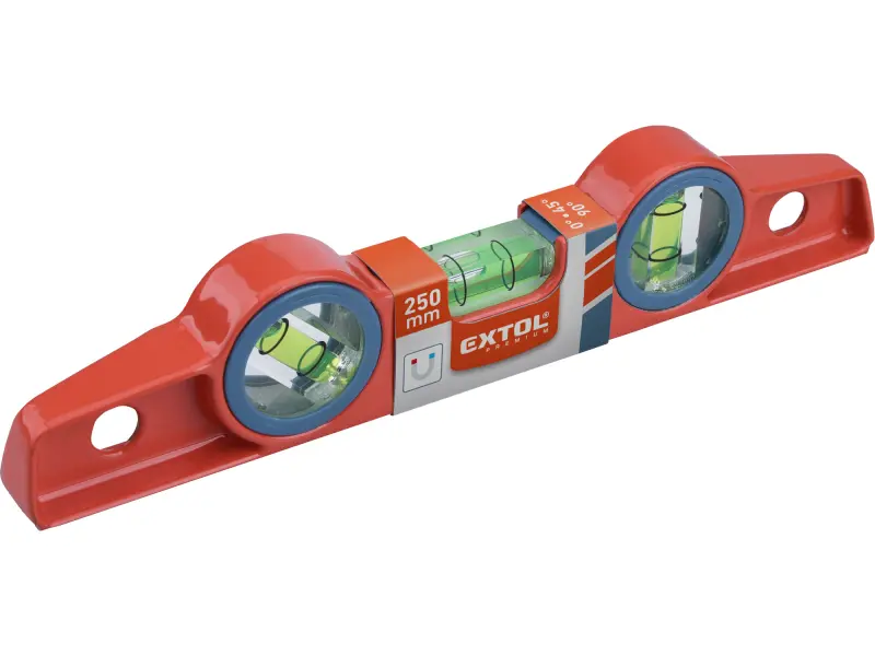 vodováha kovová s magnety, 250mm