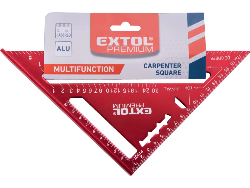 úhelník tesařský/truhlářský víceúčelový, 180mm, kov