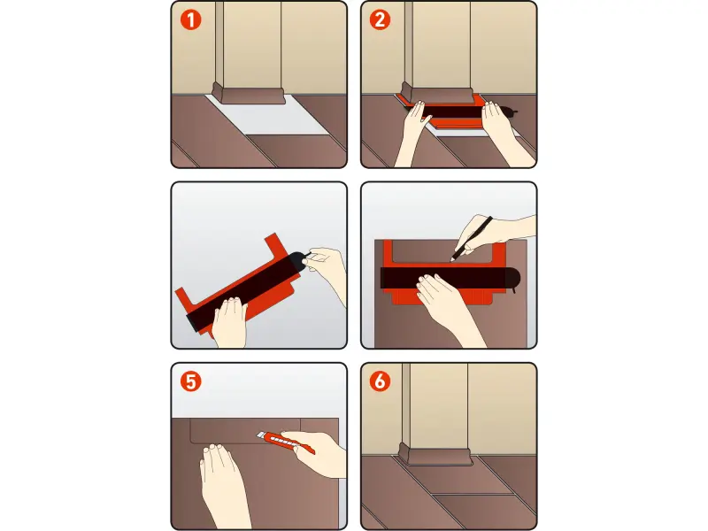 šablona obrysová uzamykací, 256mm,s magnety