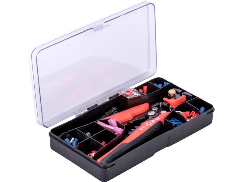 kleště odizolovací/krimpovací a koncovky, sada 231ks, 210mm/0,2-6mm2