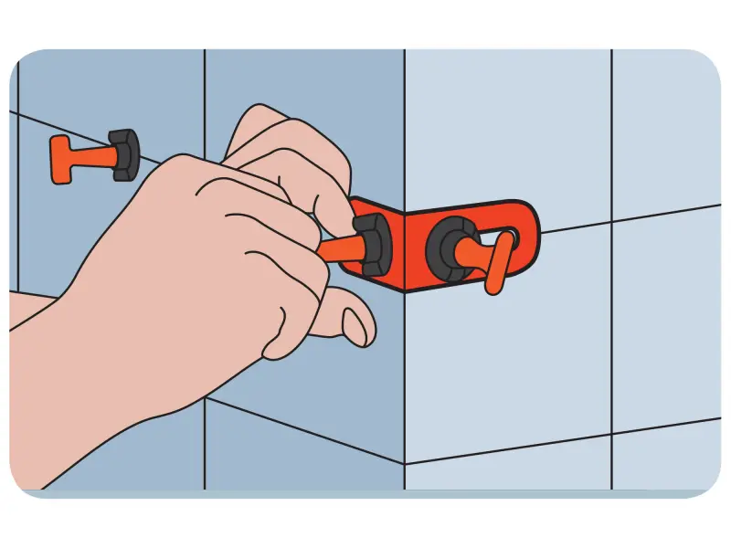 rohové profily k distančním/nivelačním klipům 8845010, sada 25ks, plast