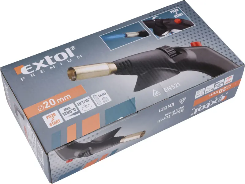 hořák s piezo zapalováním na kartuše s EU závitem 7/16