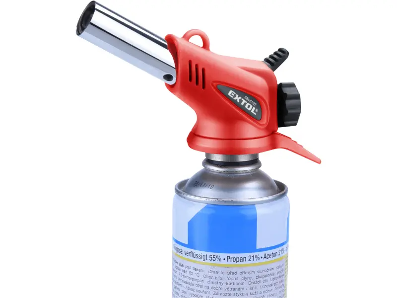 hořák MINI s piezo zapalovačem a předehřevem plynu na kartuše s EU závitem 7/16