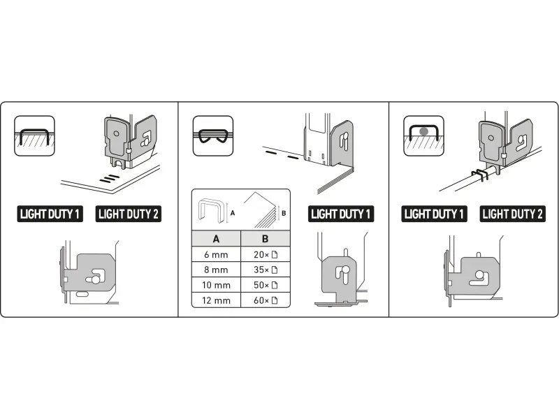 pistole sešívací/sponkovací 3funkční, 6-12mm, včetně 100ks spon