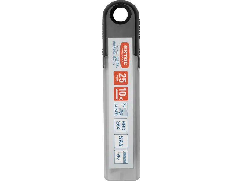 břity ulamovací do nože 10ks, 25mm(tl.0,7mm/7s), SK4