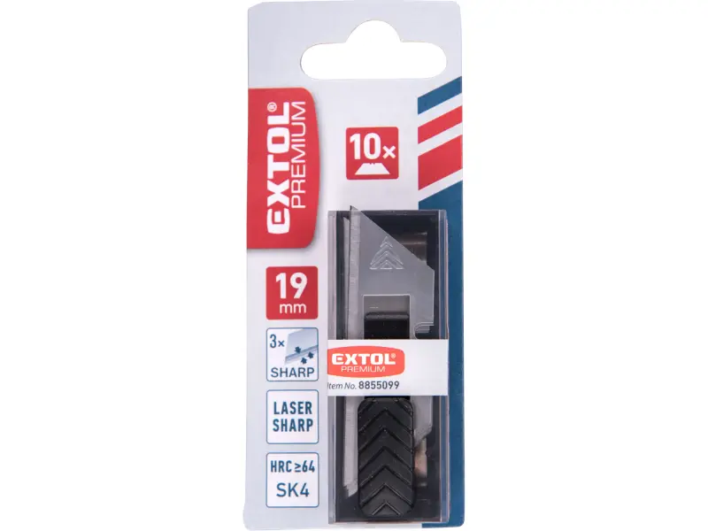 břity do nože 10ks trapezoid, 19mm, SK4