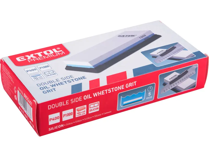 brusný kámen na nože oboustranný/kombinovaný, F400/F1000, 180x60x28mm