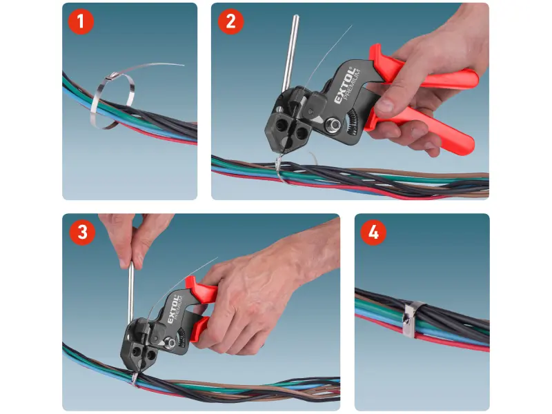 kleště manipulační na nerez. stahovací pásky, do max. šíře pásku 12mm