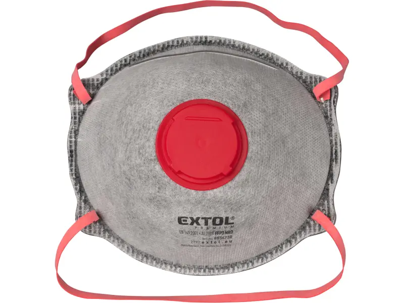 respirátory sada 3ks s výdechovým ventilem a aktivním uhlíkovým filtrem, třída FFP3 NR, tvarované