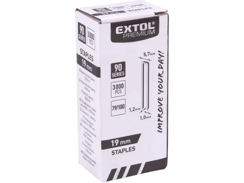 spona nastřelovací, 3000ks, 19mm, 5,7x1,2x1mm